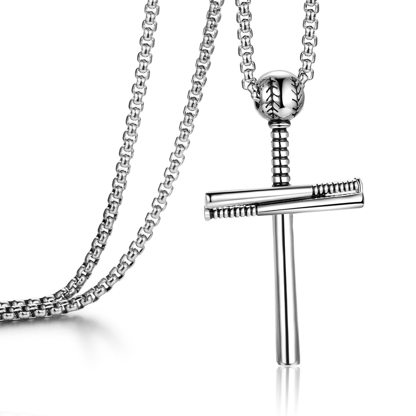 Planderful Titanium Steel Cross Necklace For Men Durable Hip Hop Style Pendant Jewelry