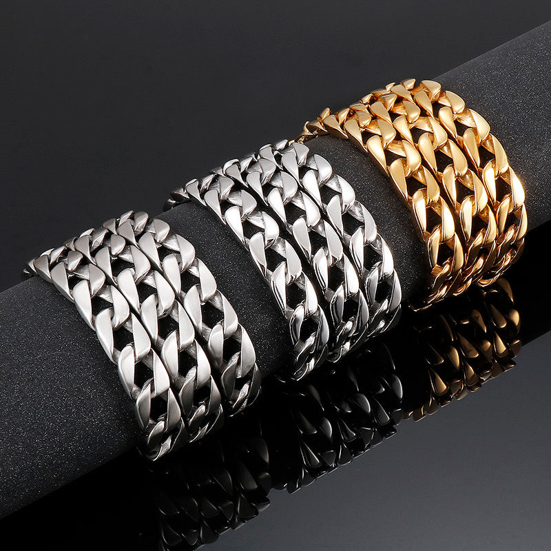 Stainless Steel Titanium Steel Grinding Necklace, Rock