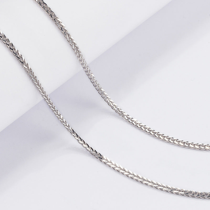 S925 Sterling Silver Natural Chalcedony Necklace