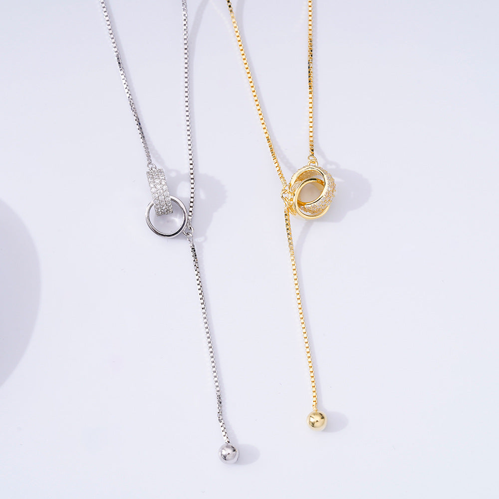 Fashion Creative Niche Interlocking Pendant Necklace Female