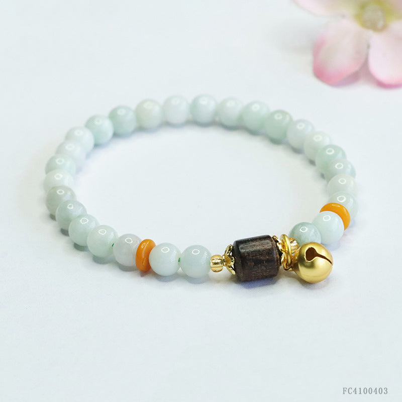 Jadeite Agarwood Beaded Bracelet