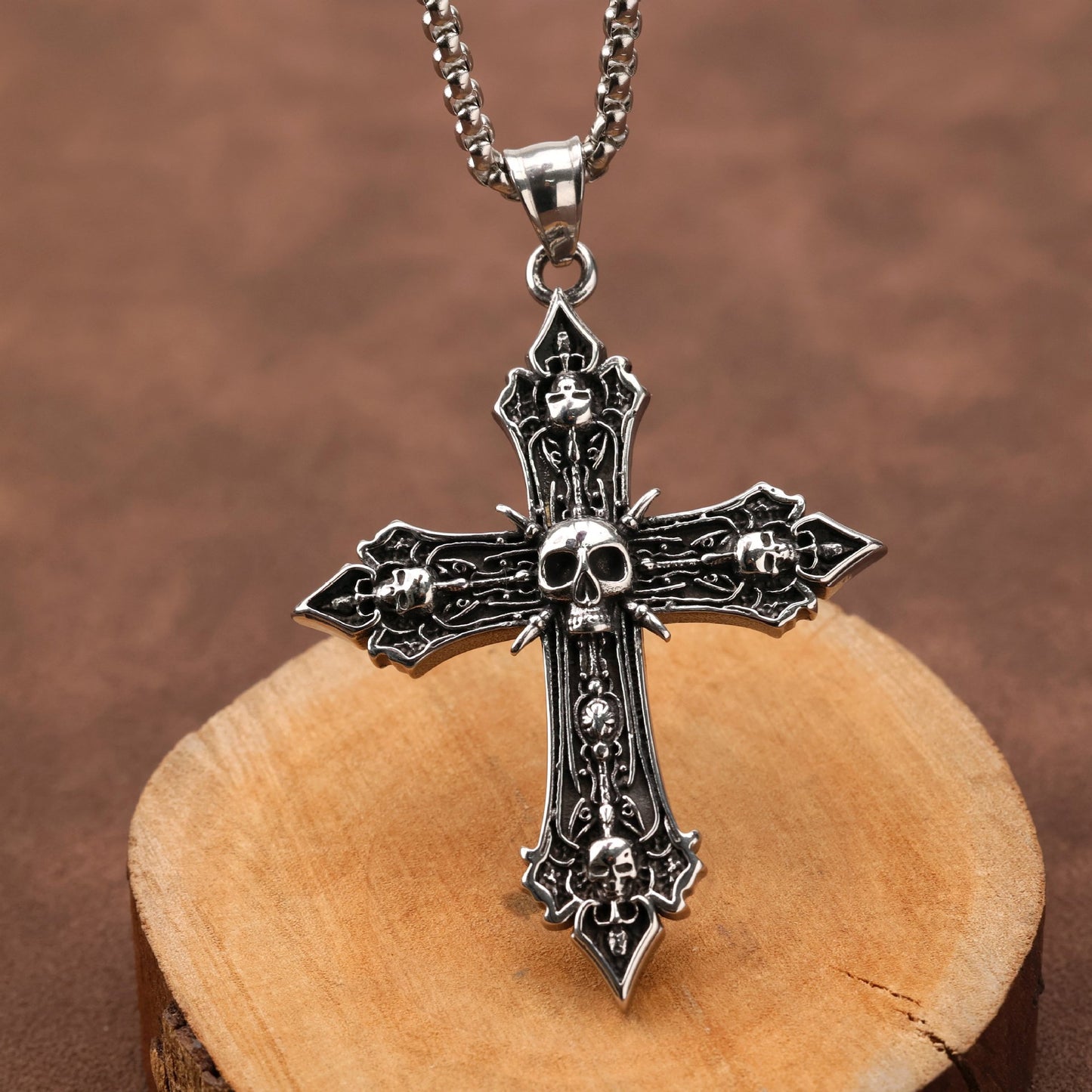 Planderful Baroque Cross Necklace Unisex Vintage Bohemian Pendant For Men And Women