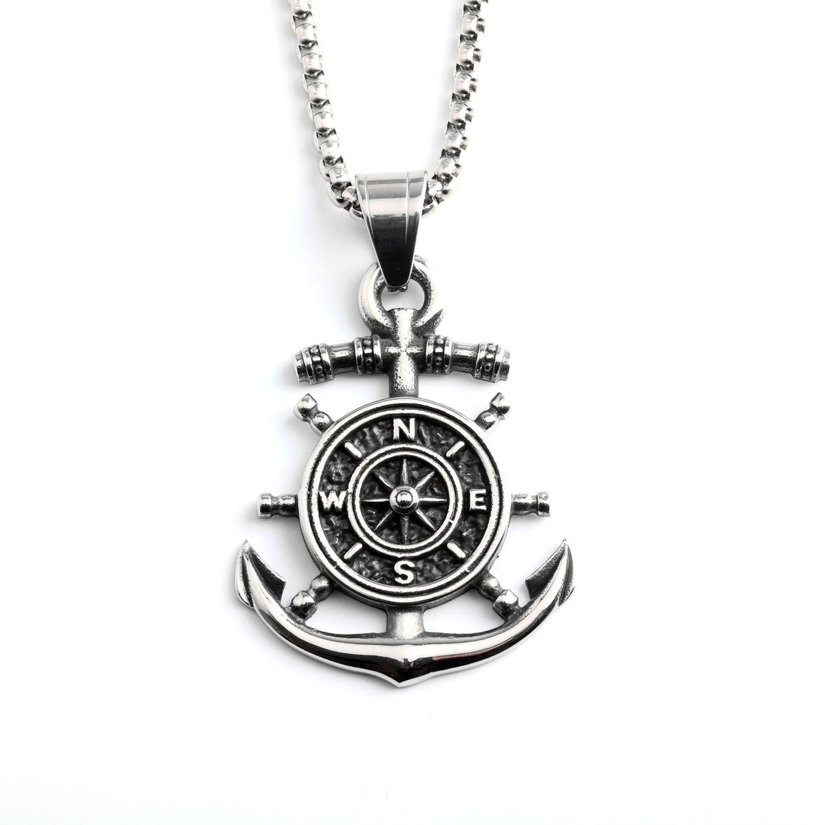 Vintage Stainless Steel Pendant Necklace