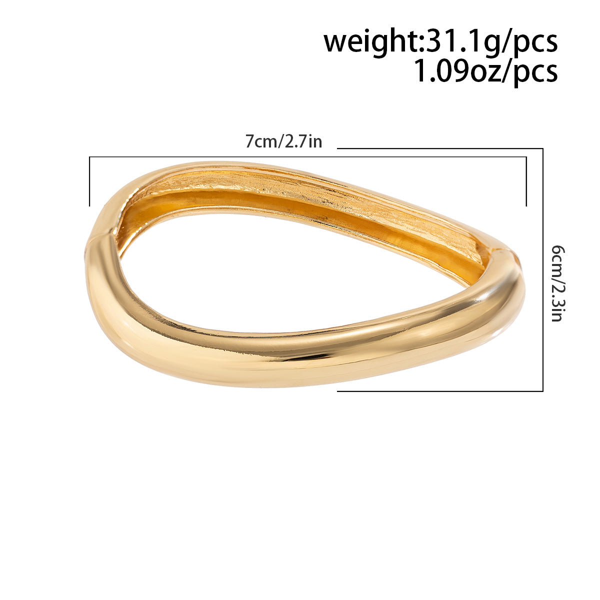 Planderful Vienna Verve Smudge Texture Acrylic Bracelet for Women Irregular Geometric Statement Jewelry