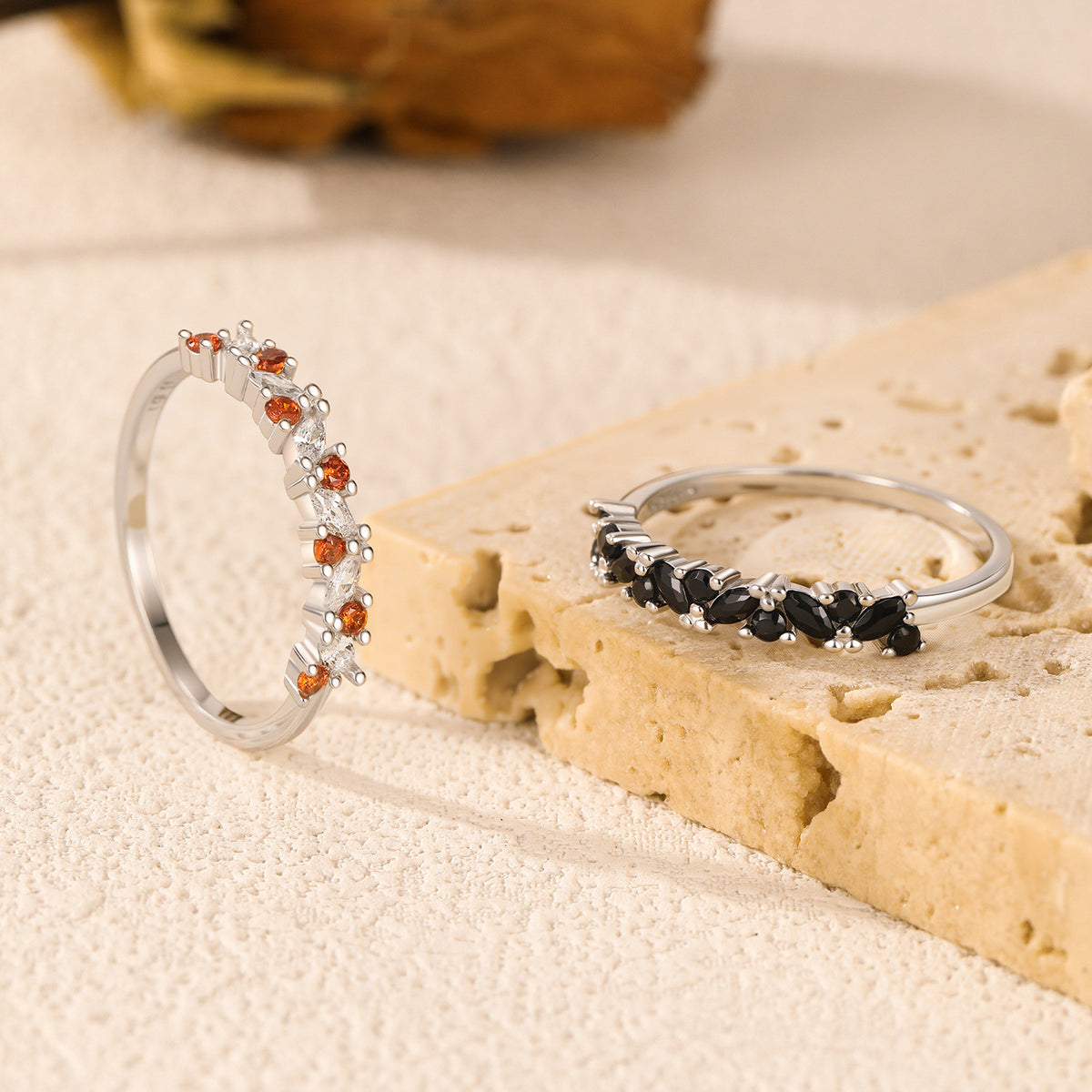 925 Sterling Silver Single-Row Zircon Band