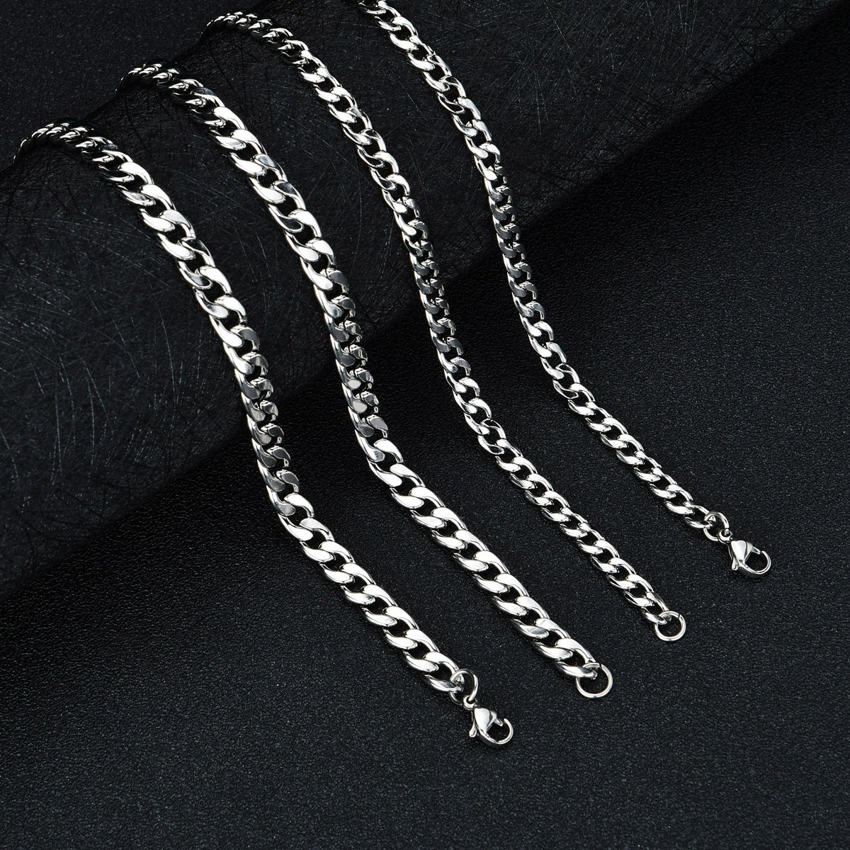 Stylish Men's Stainless Steel Hip-Hop Chain Necklace for Wholesale