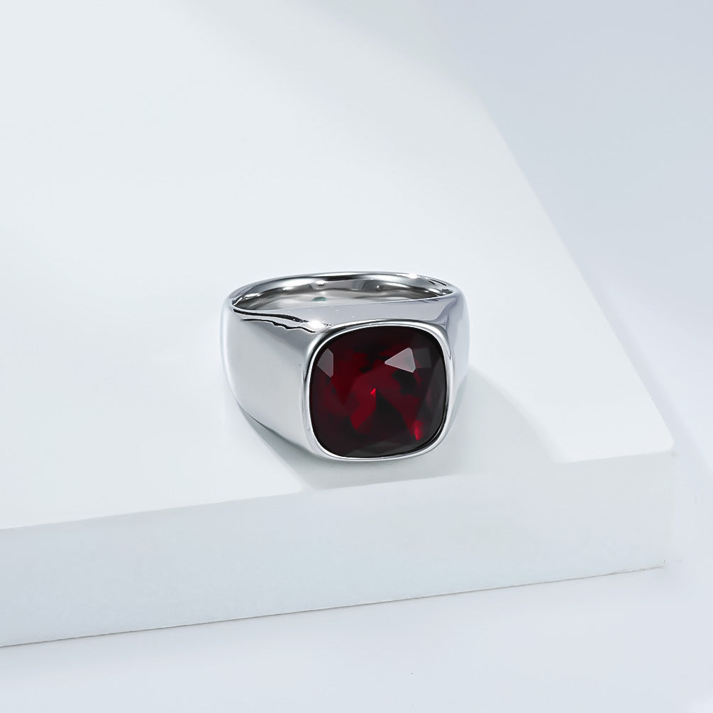 Planderful Stainless Steel Zircon Ring Unisex Bold Statement For Men Women Everyday Genie Collection