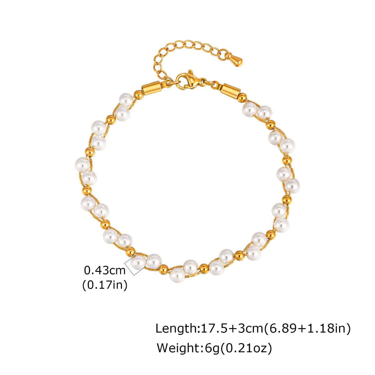 Cross Heart Gold-Plated Stainless Steel Bracelet