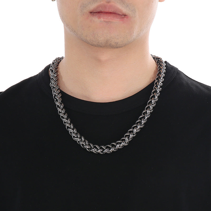 Planderful Personalized Mens Titanium Necklace Keel Chain