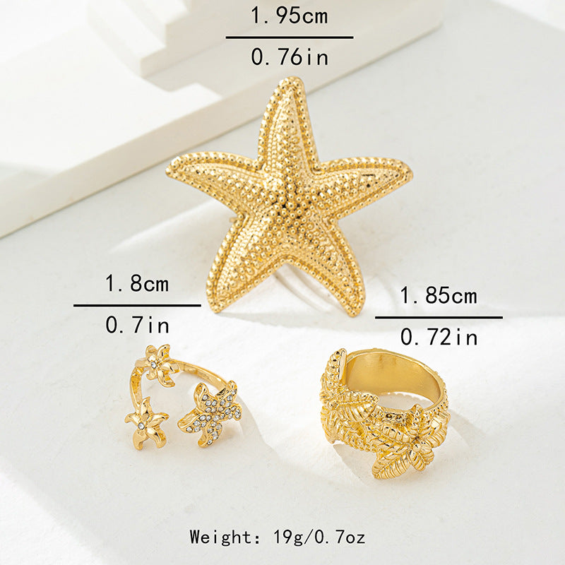 Planderful Vienna Verve Women's Metal Star Ring Set