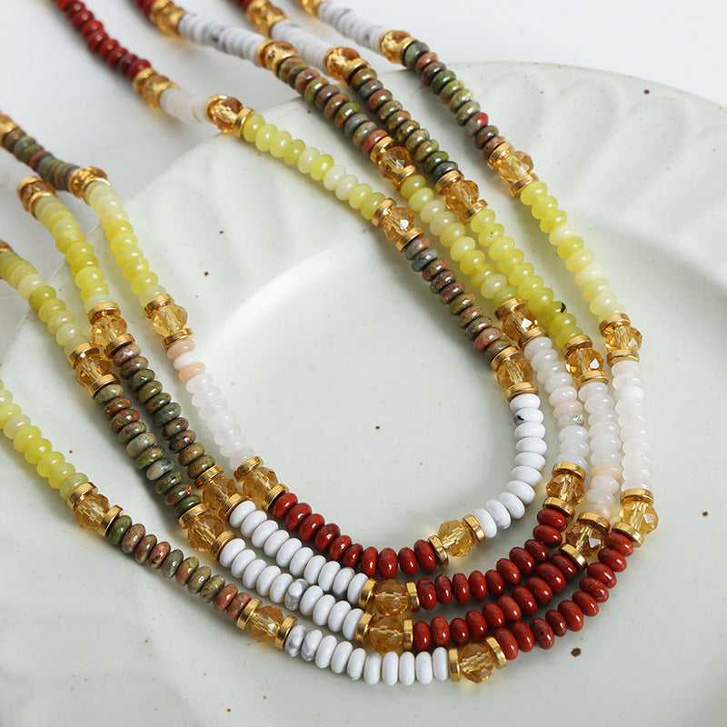 Retro Style Handcrafted Abacus Beaded Necklace for Women