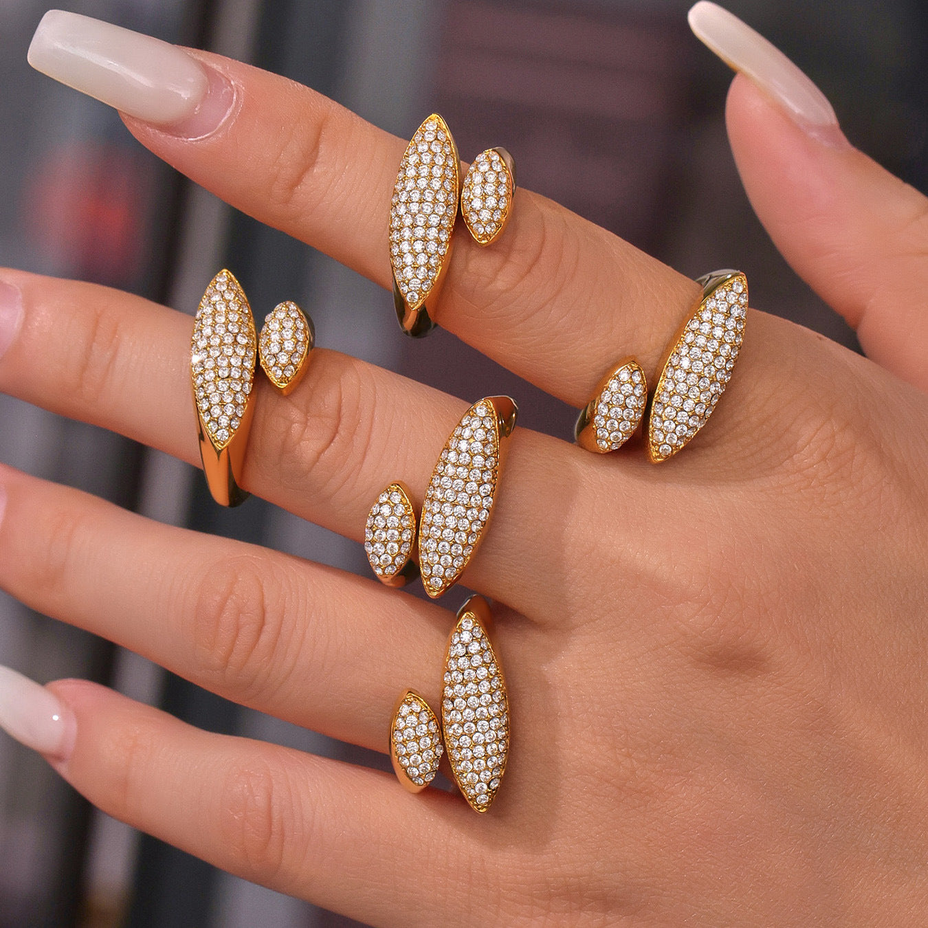 Planderful Genie Stainless Steel Zircon Ring Unisex