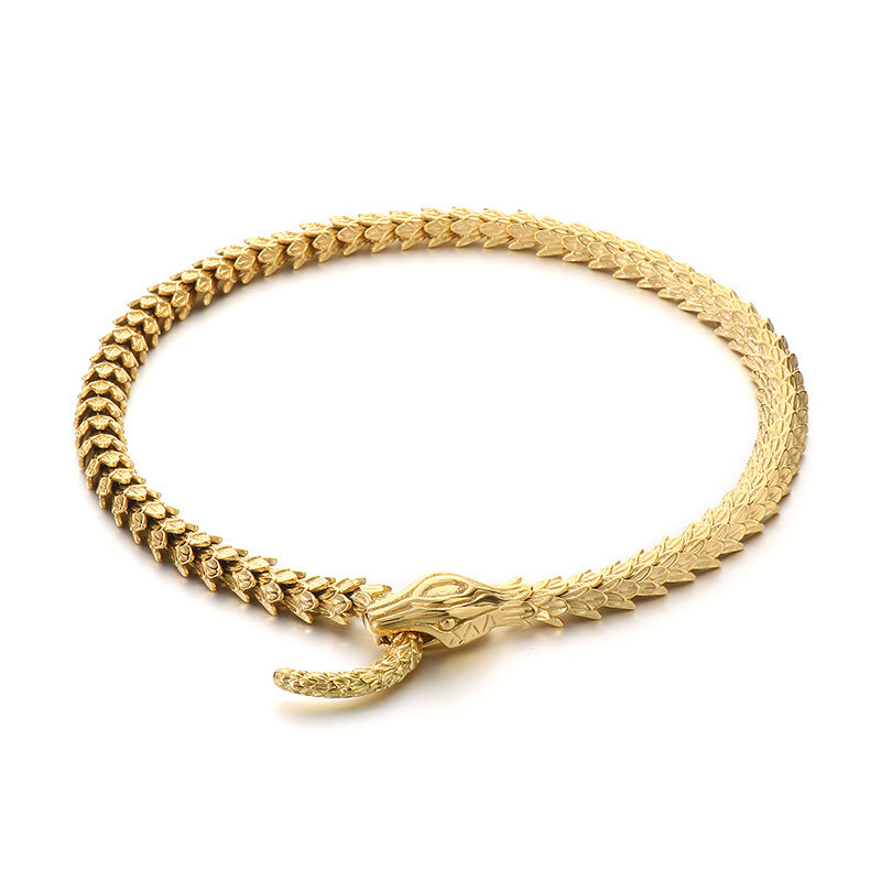 Planderful Snake Necklace For Men Personalized Premium Steel