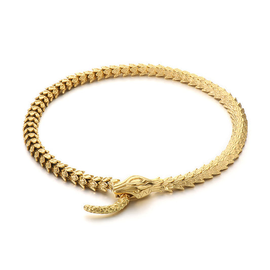 Planderful Snake Necklace For Men Personalized Premium Steel