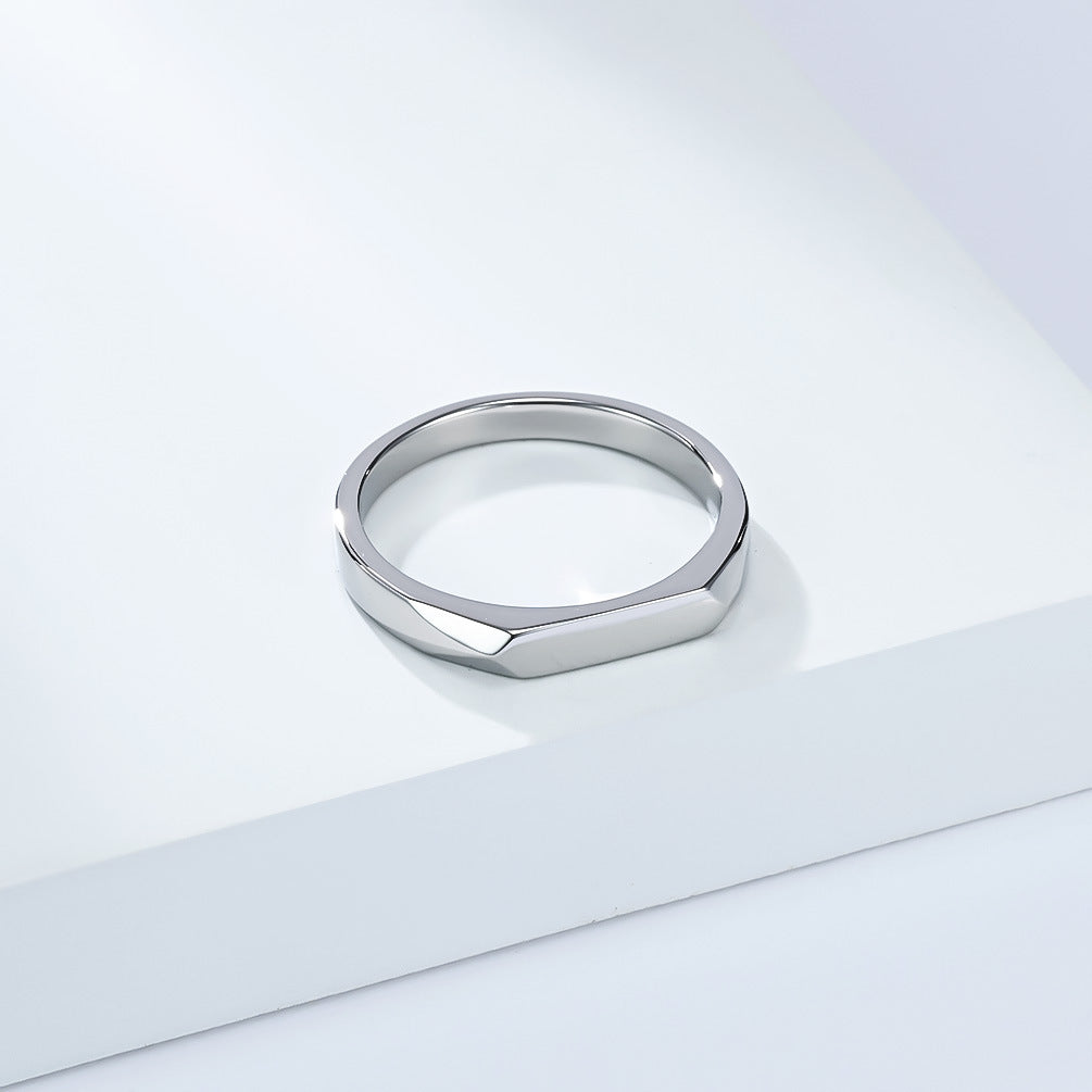 Planderful Titanium Steel Ring For Women Geometric Minimalist Design Enduring Craftsmanship