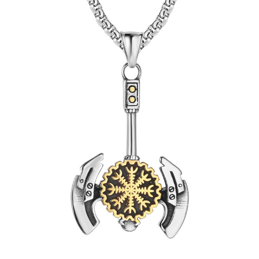 Viking Axe Pendant Titanium Steel Unisex Necklace For Men And Women By Planderful Everyday Genie