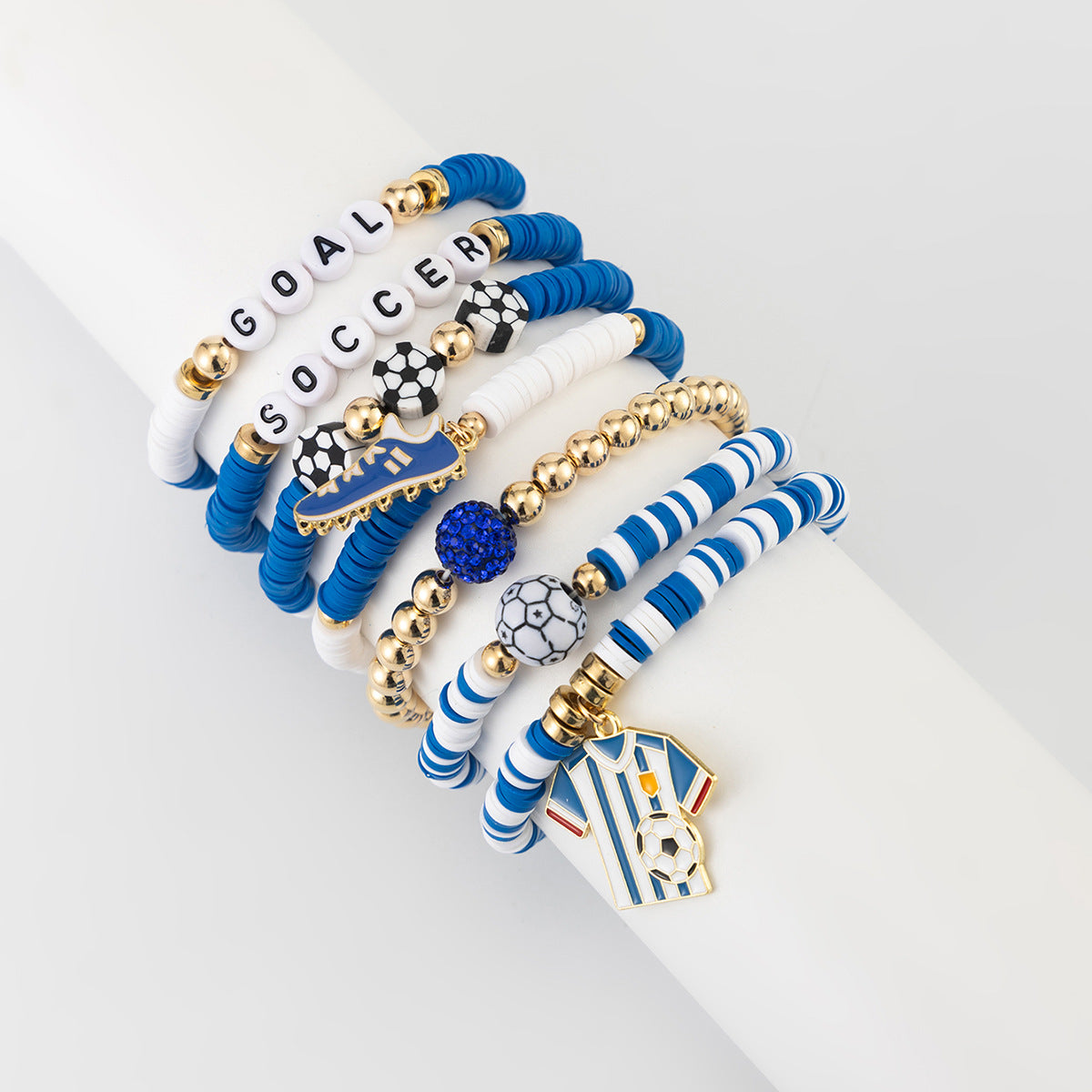 Planderful Premium World Cup Football Bracelet Europe United States Stacked Pendant Jewelry For Fans