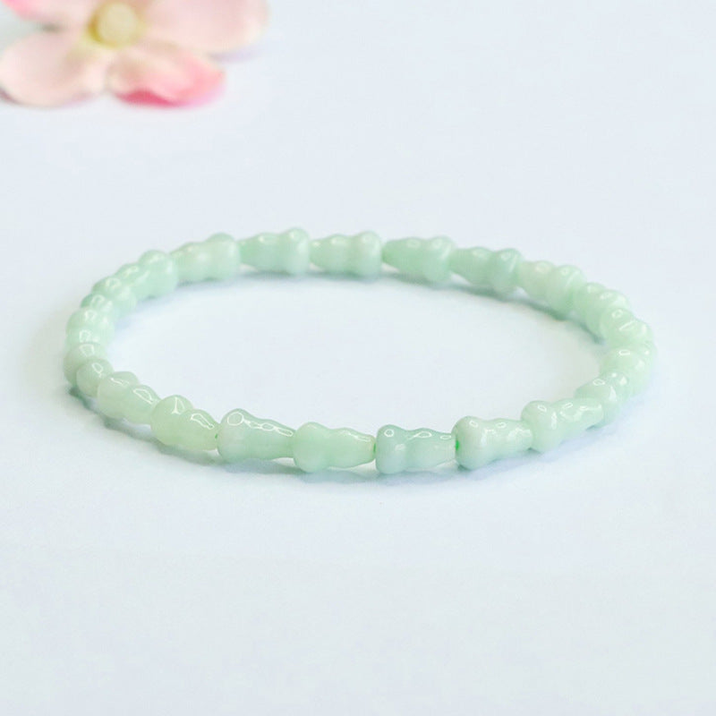 Jadeite Gourd 5 mm Beaded Bracelet
