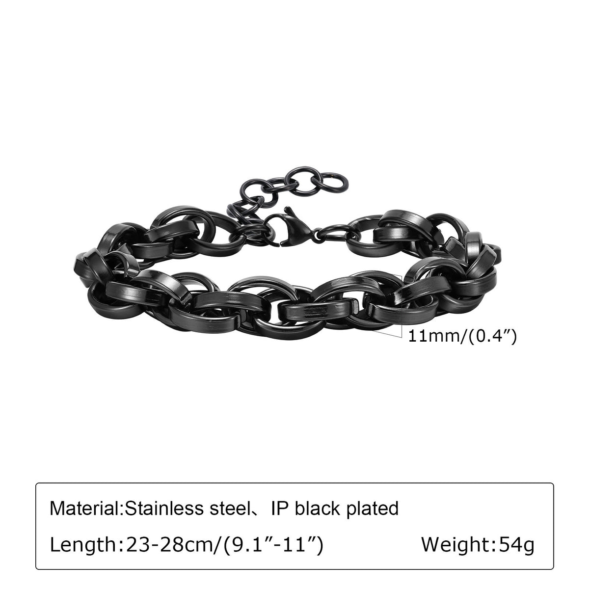 Braided Vintage Stainless Steel Bracelet for Men
