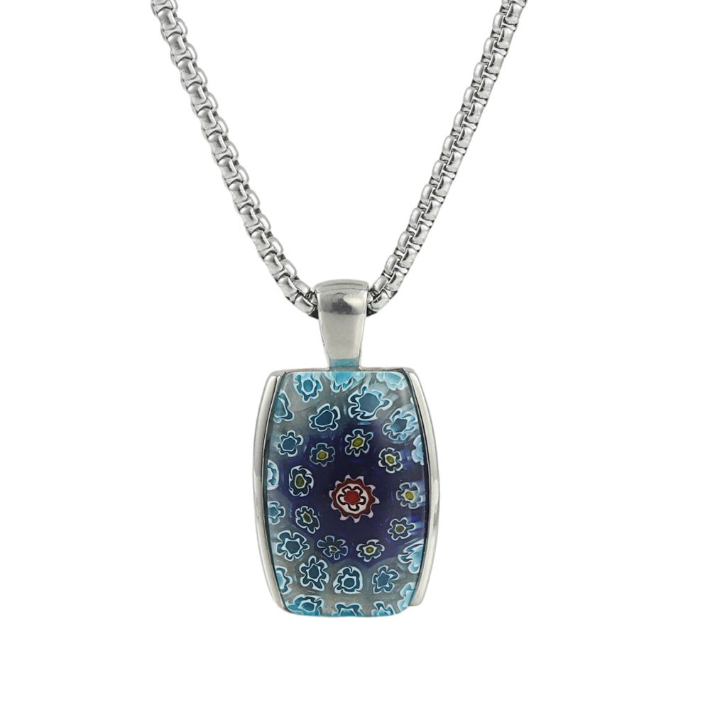 European And American Stainless Steel Multi-Color Pendant