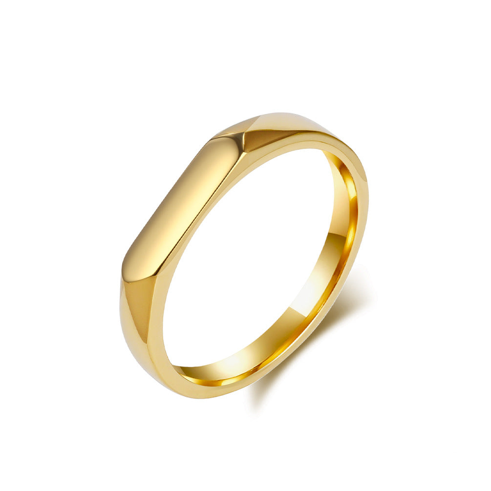 Planderful Titanium Steel Ring For Women Geometric Minimalist Design Enduring Craftsmanship