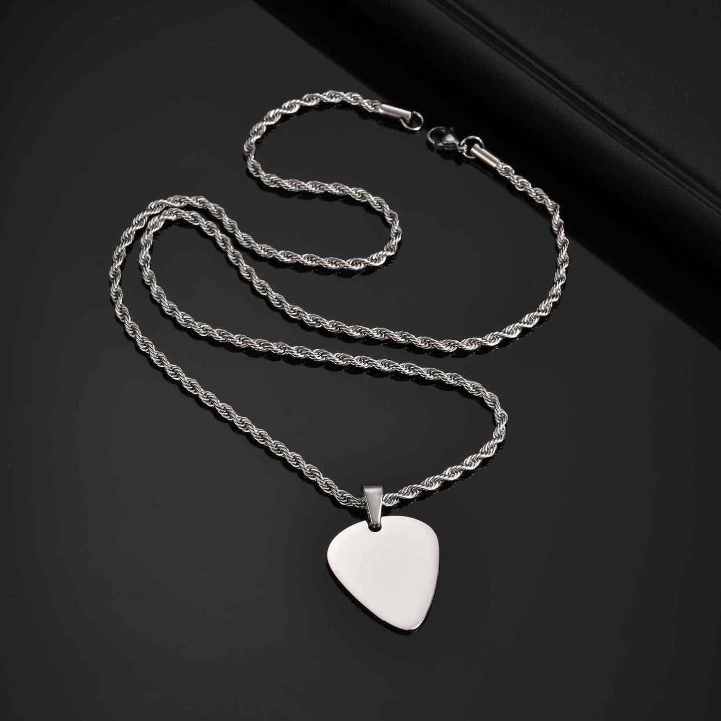 Planderful Shop Stainless Steel Guitar Pick Pendant For Men