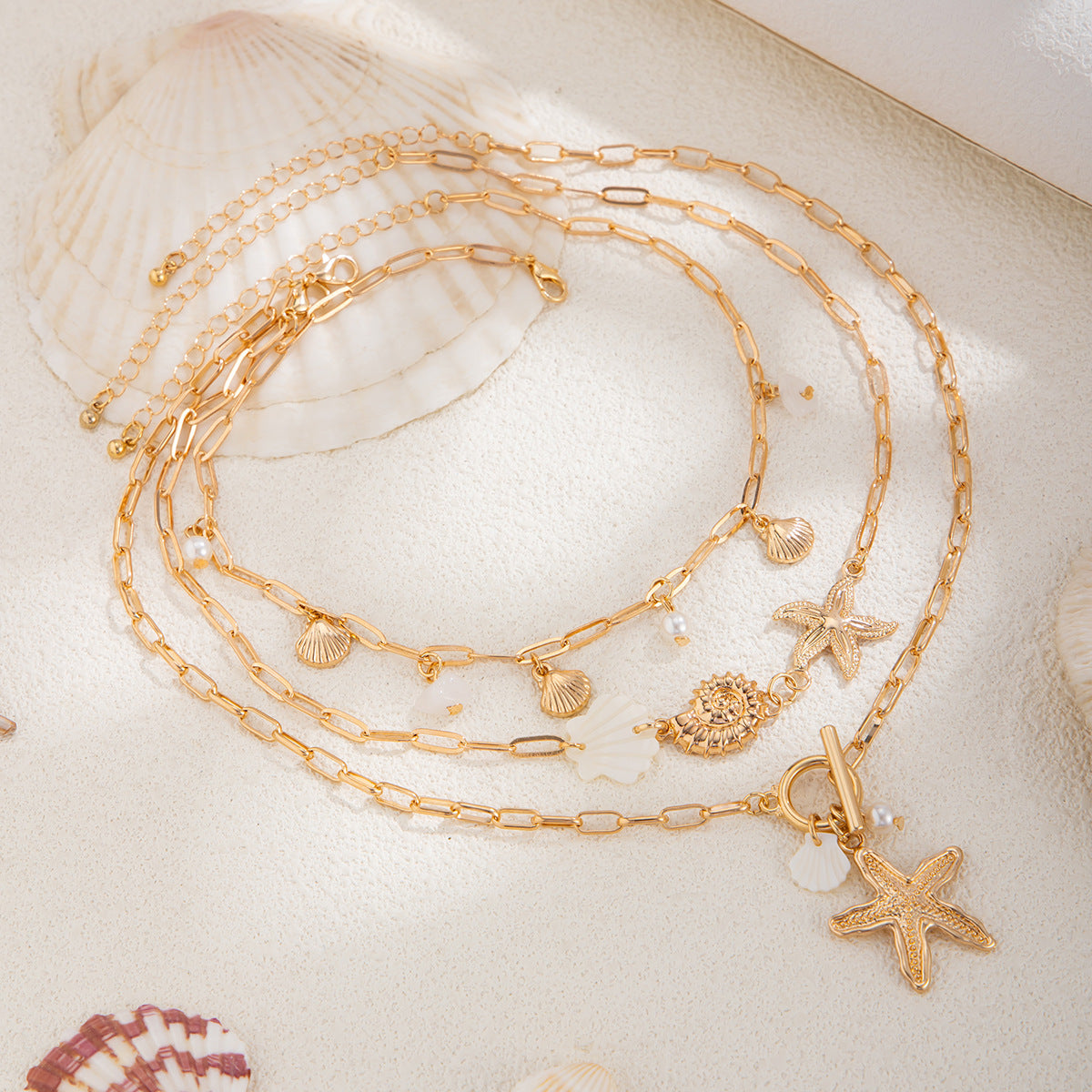 Planderful Vienna Verve Necklace Set – Elegant Ocean-Inspired Design