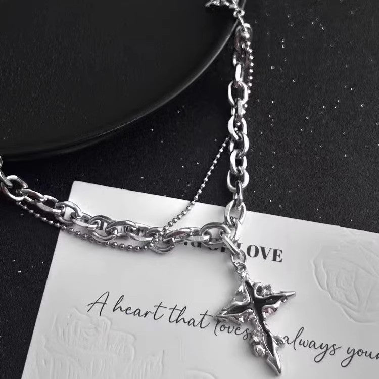 Planderful Jewelry Cross Pendant Necklace for Men in Stainless Steel, Modern Everyday Luxury