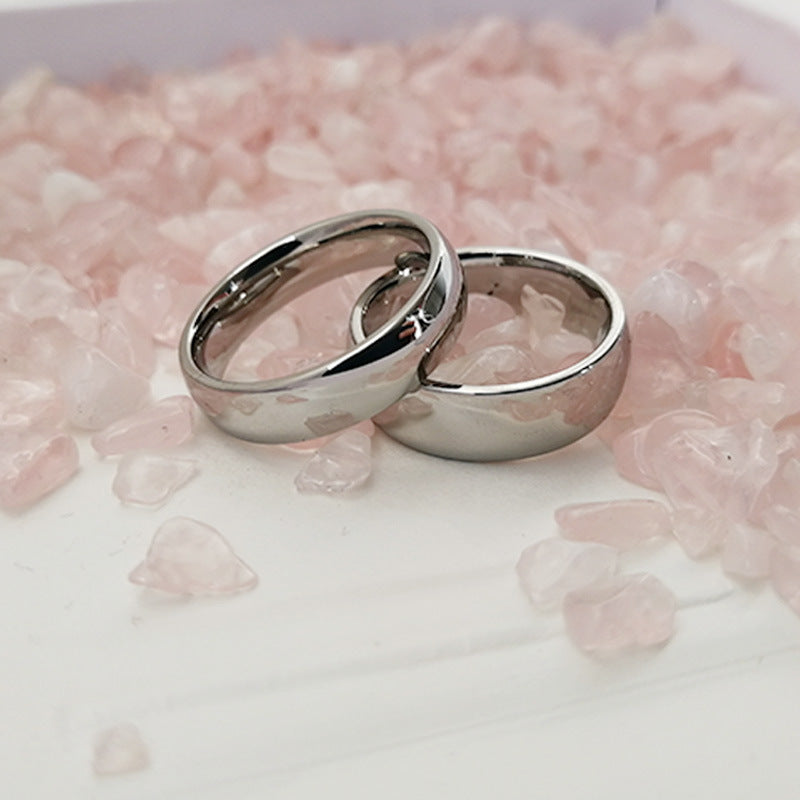 Ring Jewelry Stainless Steel Bare Ring 8MM Plain Men’s Accessories
