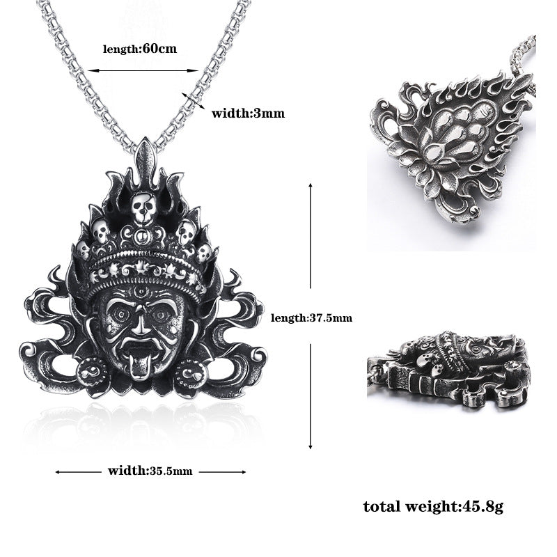 Steel Necklace - Elegant Tibetan Design