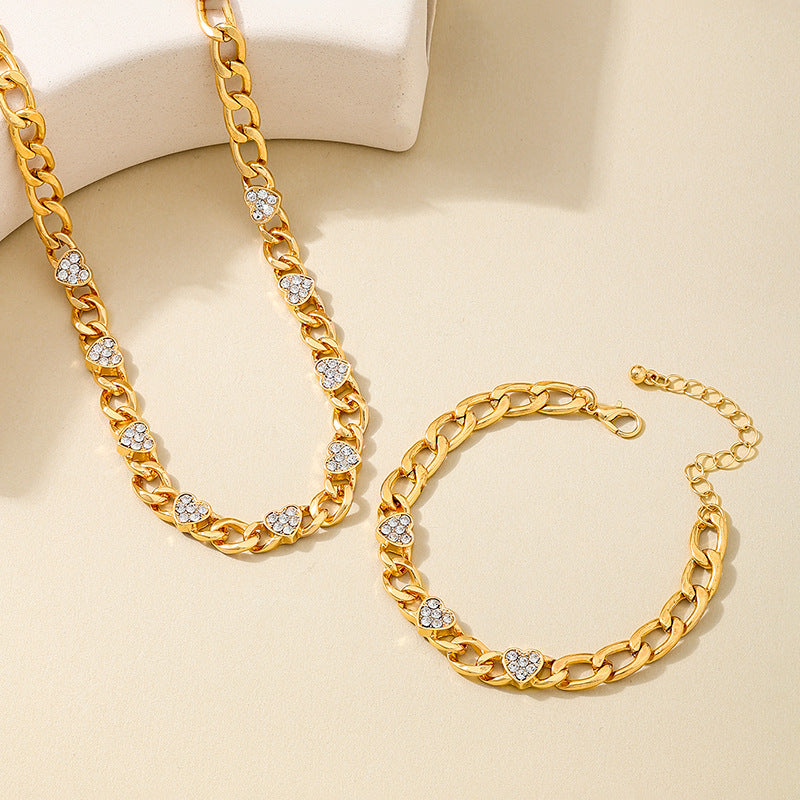Planderful Vienna Verve Thick Chain Jewelry Set for Women