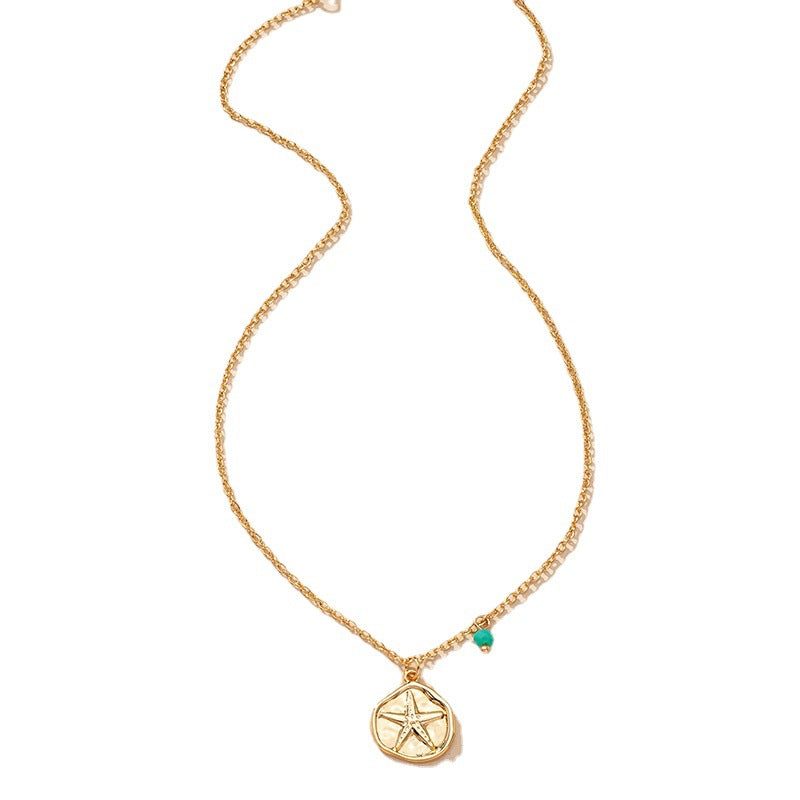 Colorfast Luxury Starfish Necklace with Celeb Clavicle Chain