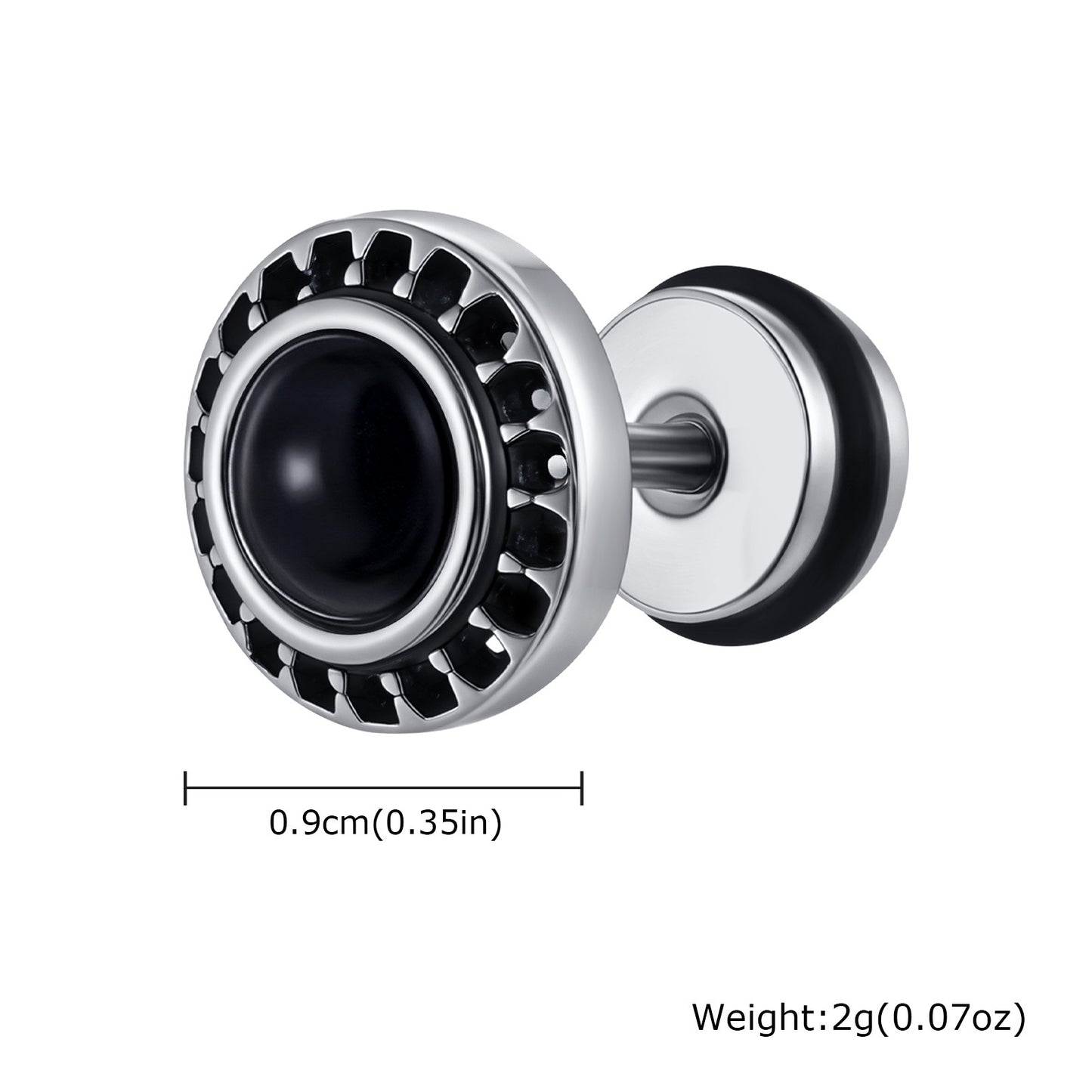 Planderful Retro Rock Stud Earrings For Men Personalized