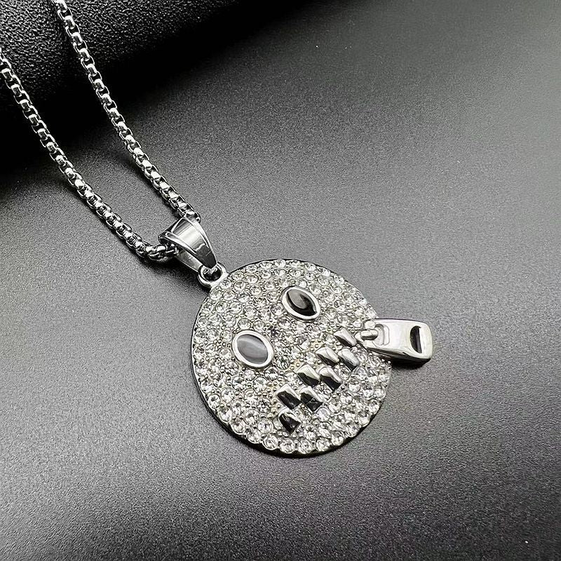 Rhinestone Necklace – Statement Hip Hop Pendant