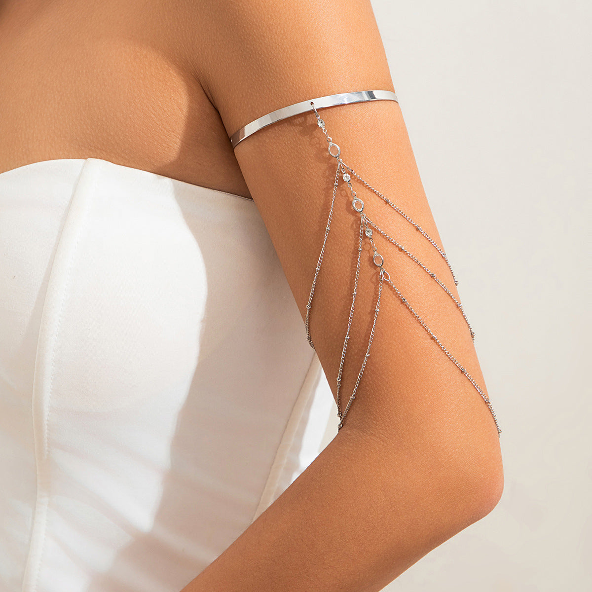 Romantic Su Open Arm Bracelet Metal U-Shaped Chain Arm Chain