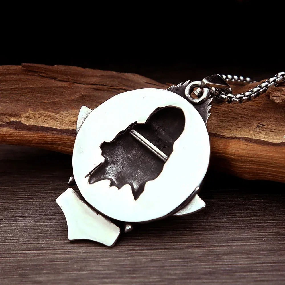 Vintage Viking Stainless Steel Men's Pendant Necklace