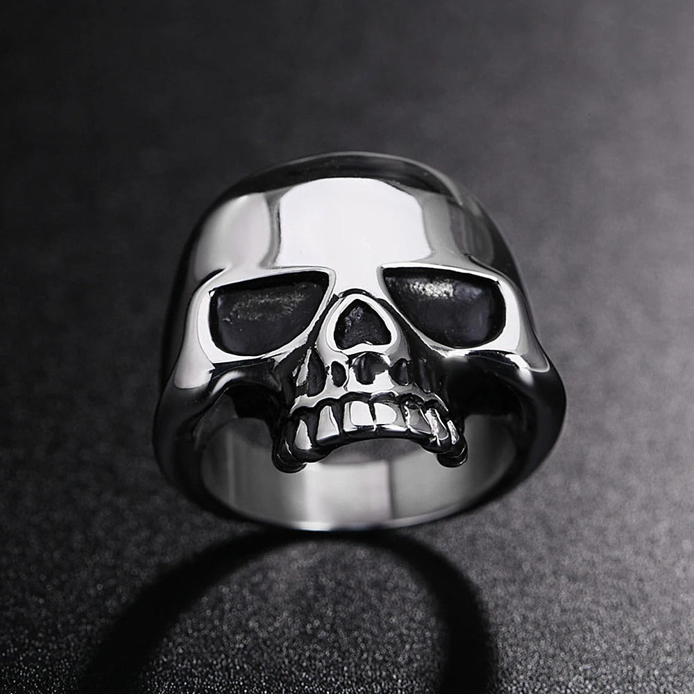 Punk Skull Stainless Steel Men's Ring