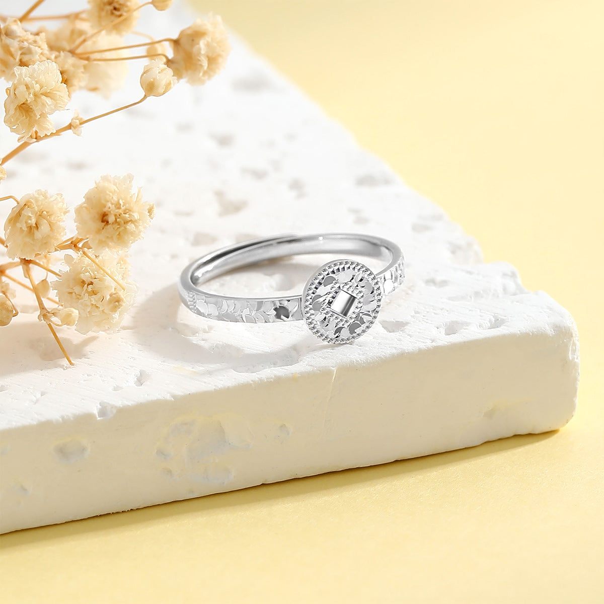 Planderful S925 Coin Ring Adjustable For Women