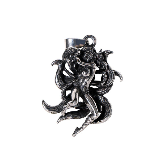 Cartoon Nine-Tailed Beautiful Fox Stainless Steel Pendant Men & Women Hip-Hop Rock Necklace
