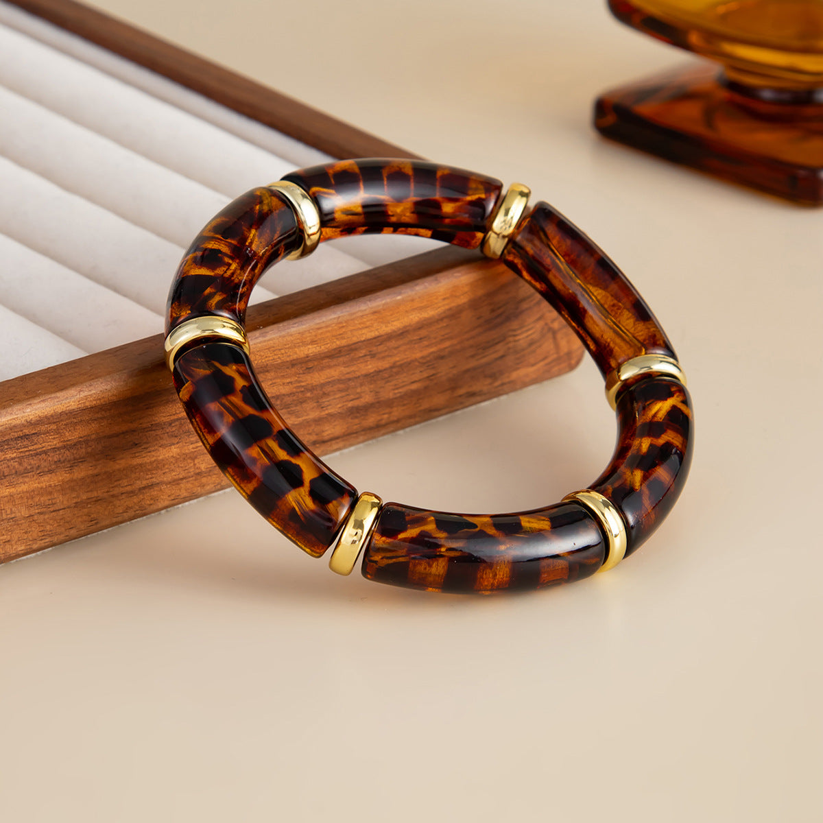 Planderful Leopard Print Elastic Bracelet Women Chic Statement Jewelry Vienna Verve