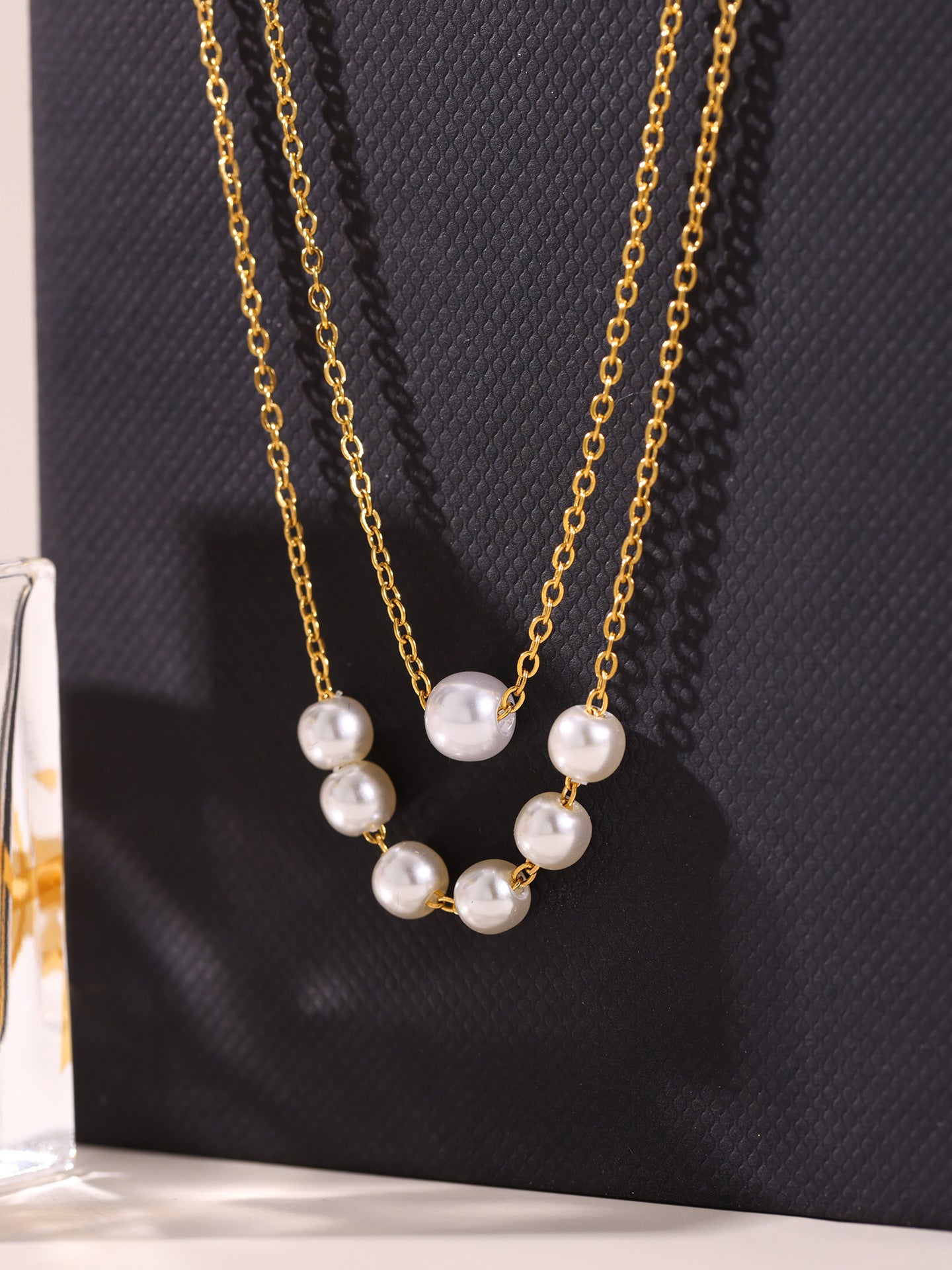 Planderful 18K Gold Plated Bead Collarbone Necklace Women