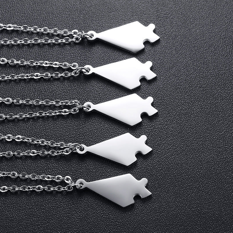5 People/6 People Heart-Shaped Puzzle Pendant Jewelry