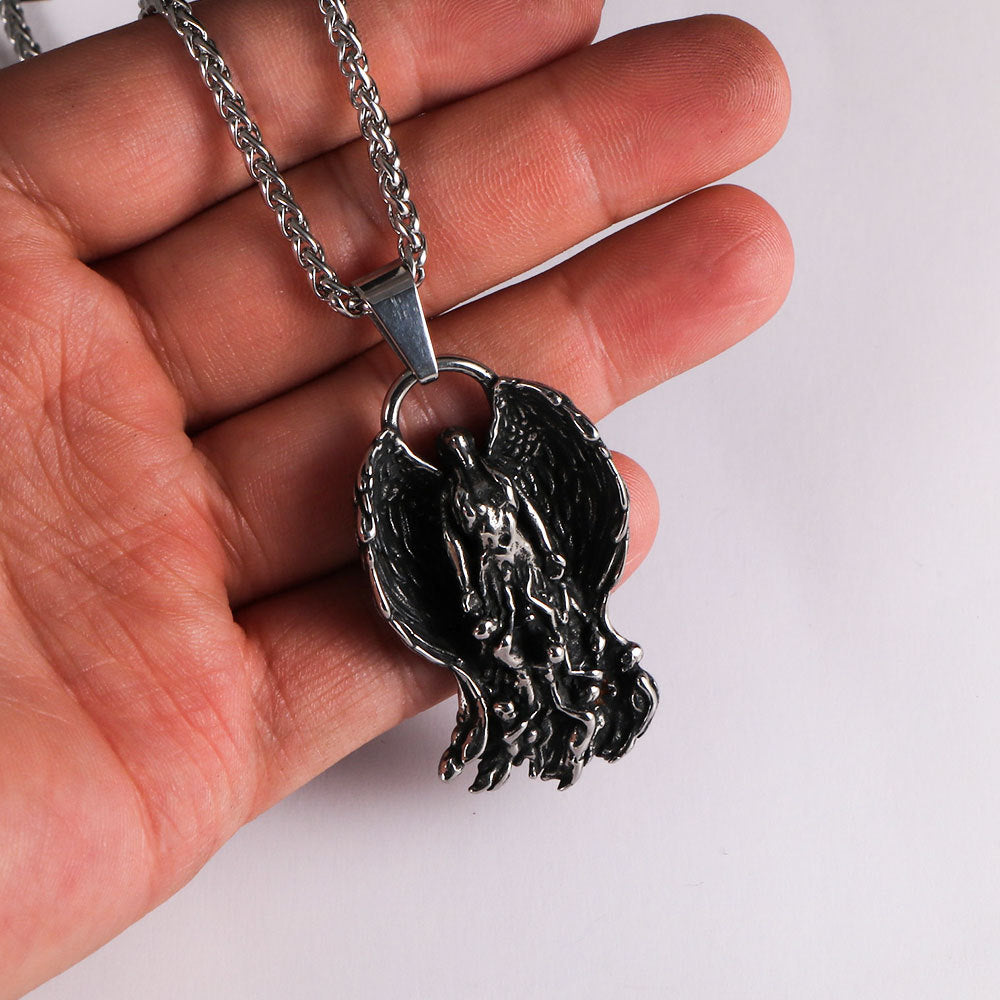 Men's Pendants – Dark Tears Angel Necklace Pendants – Street Pendants