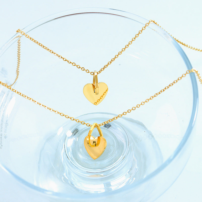 Love Connection Hollow Heart Pendant Necklace - Spring Collection