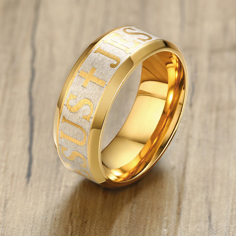 Animation Peripheral Jewelry 8MM Stainless Steel Ring for Men