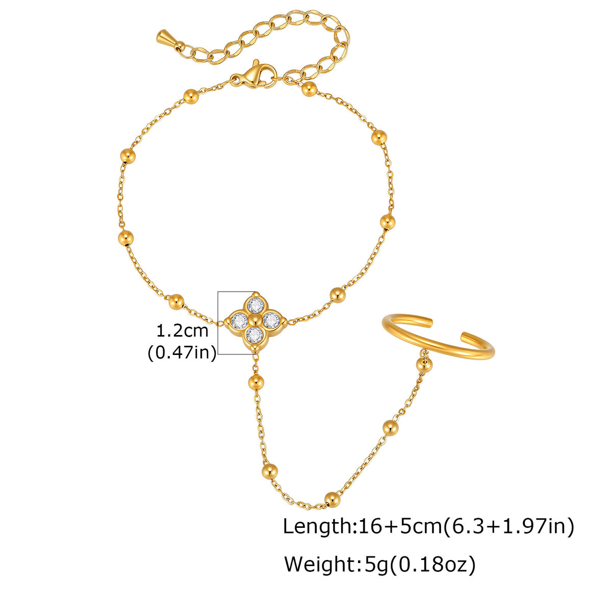 Zircon Stainless Steel Bracelet Unisex