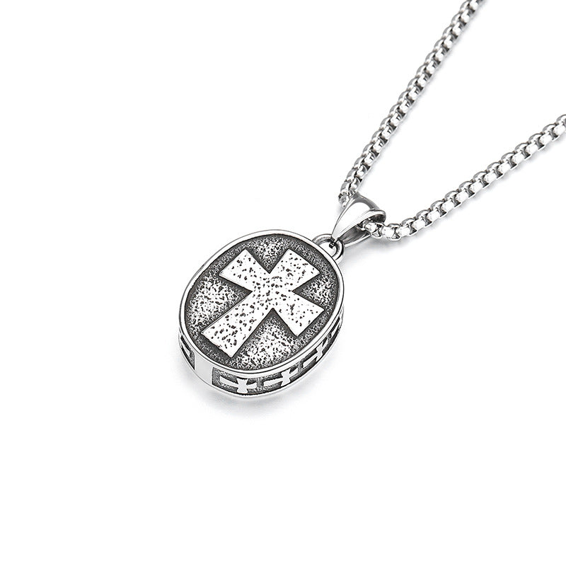 Steel Necklace – Elegant Virgin Portrait Pendant