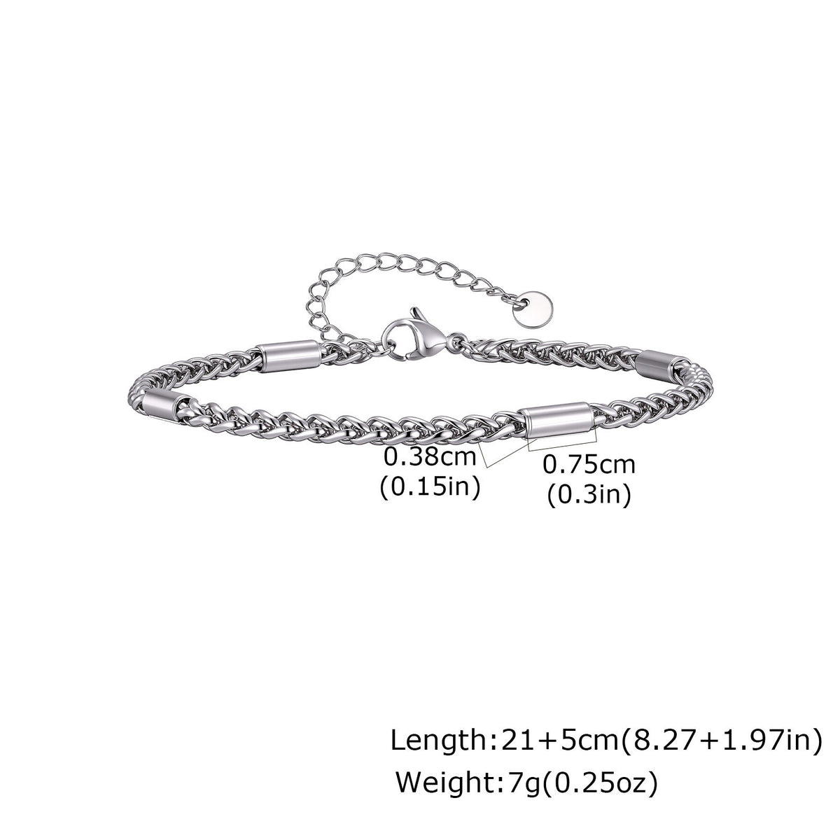 Flower Stainless Steel Anklet for Men