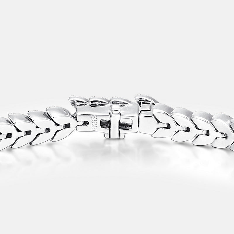 S925 Sterling Silver Zircon Signature Bracelet