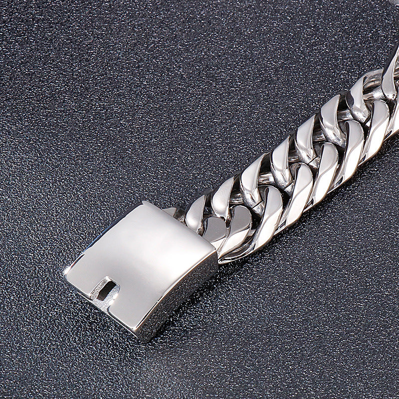 Cross Skull Men's Stainless Steel Bracelet